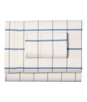 Peached Cotton Sheet Collection, Windowpane, New