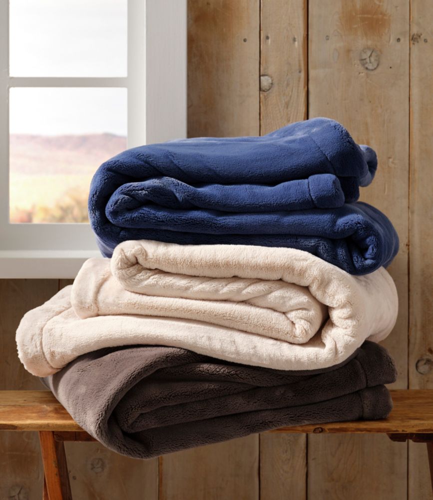 Wicked Plush Premium Throw Taupe Polyester L.L.Bean