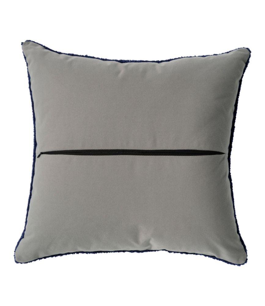 Indoor/Outdoor Hooked Pillow, Buoys