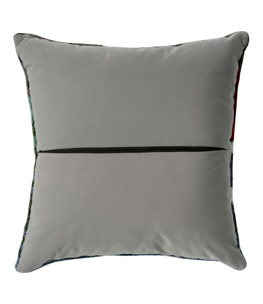 Indoor/Outdoor Hooked Pillow, Camping Trip