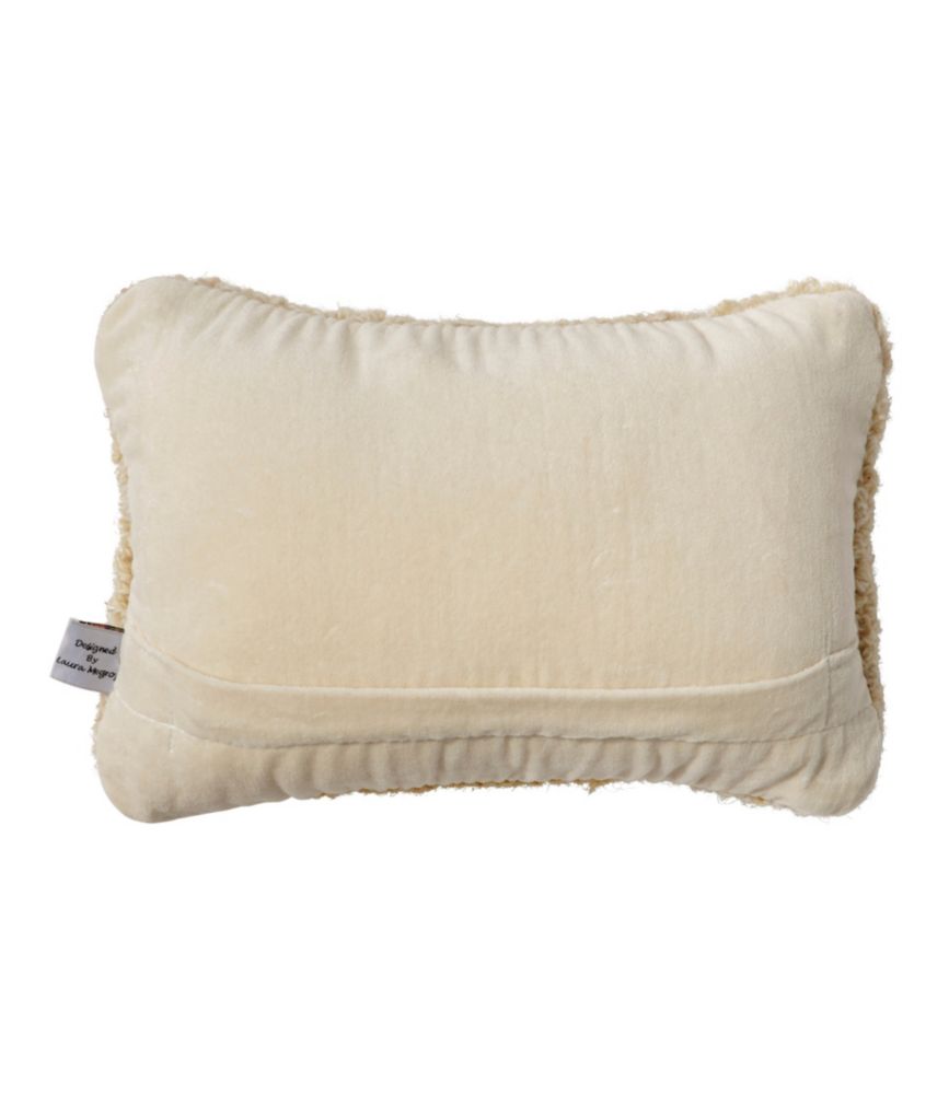 Wool Hooked Throw Pillow, Yellow Labrador, 8" x 12"