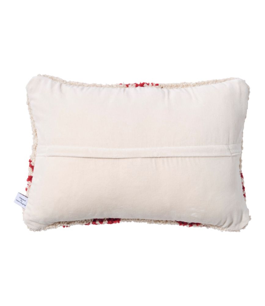 Wool Hooked Throw Pillow, Snowflake, 14" x 20"