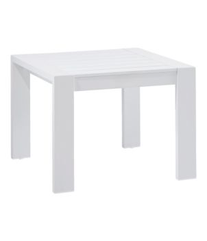 White Aluminum Deep Seating Side Table, New