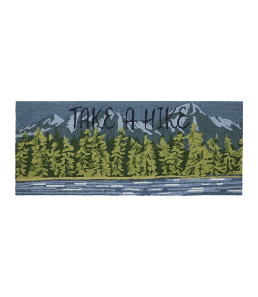 Indoor/Outdoor Vacationland Runner, Lakeside Mountain Scene, Multi, small image number 1