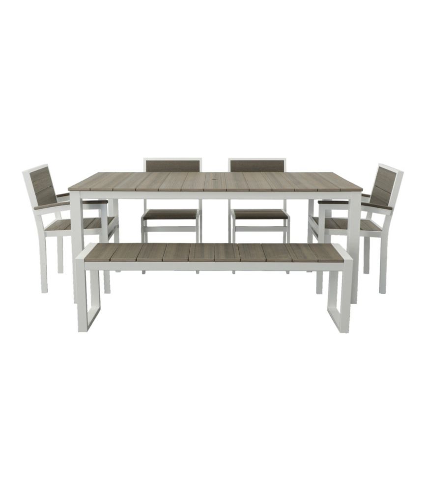 Aluminum/Recycled Poly Lumber Farmhouse Dining Set