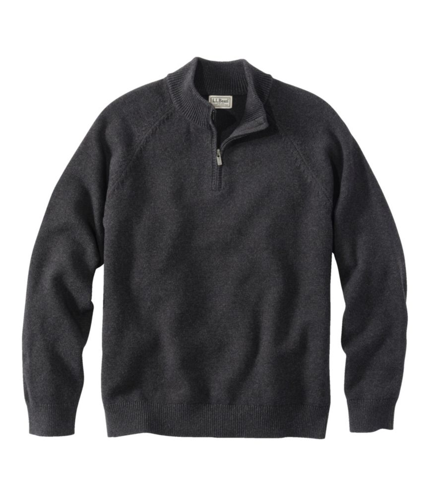 Men's Wicked Soft Cotton/Cashmere Sweater, Quarter-Zip