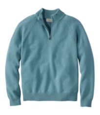Men's Organic Cotton Waffle Sweater, Quarter Zip