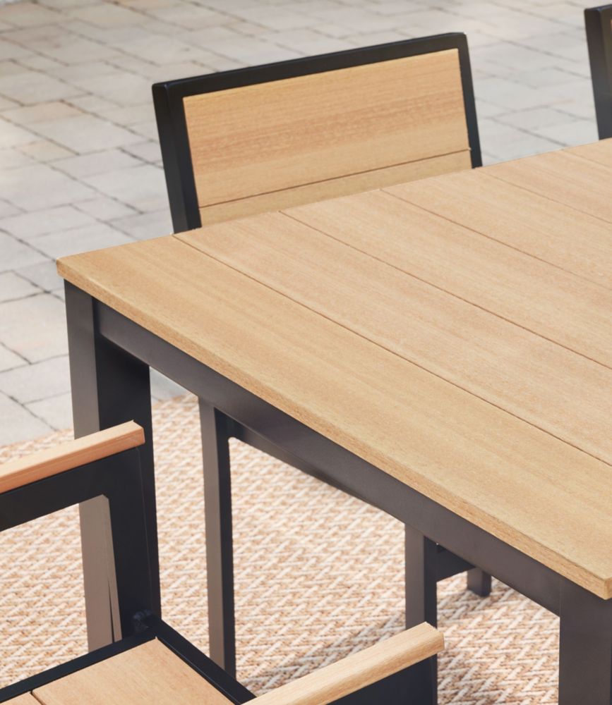 Aluminum/Recycled Poly Lumber Farmhouse Dining Set, Black