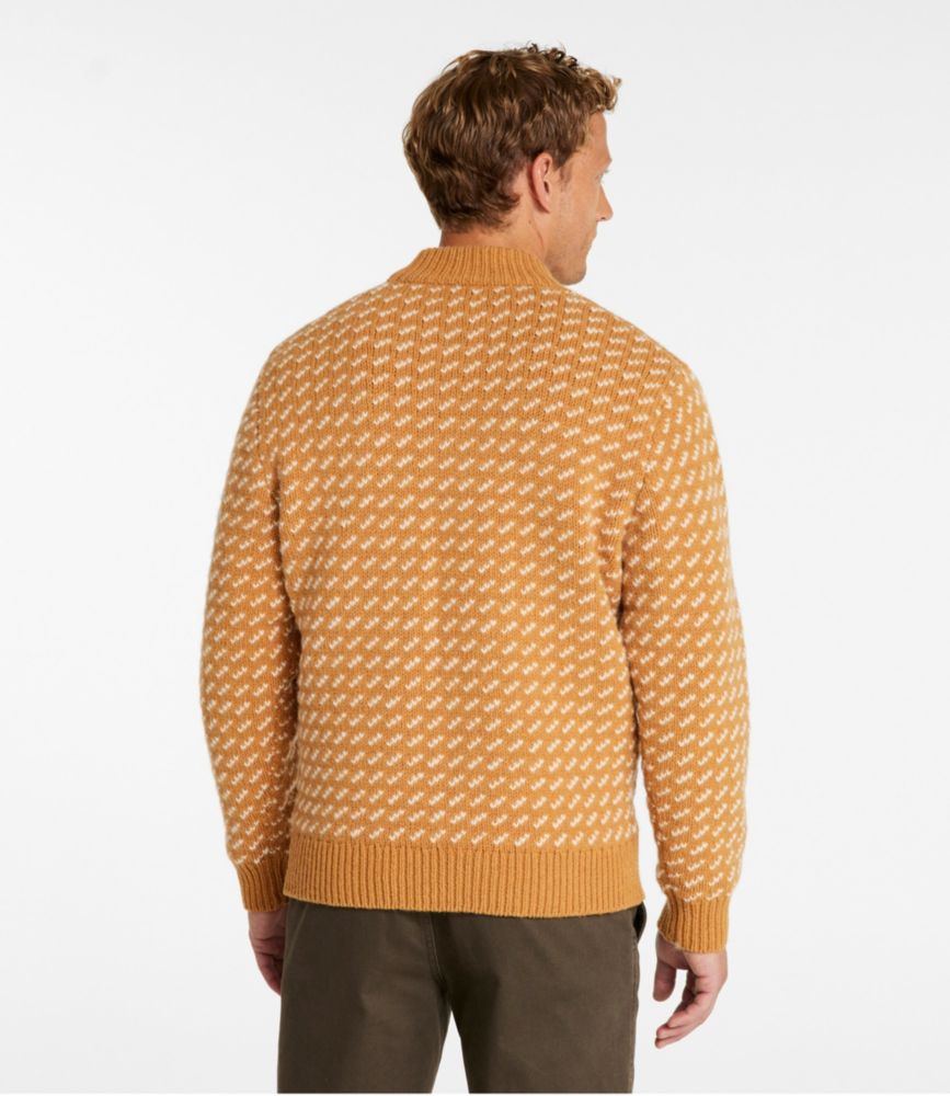 Men's Bean's Classic Ragg Wool Henley Sweater, Bird's-Eye, Toffee/Sailcloth, small image number 3