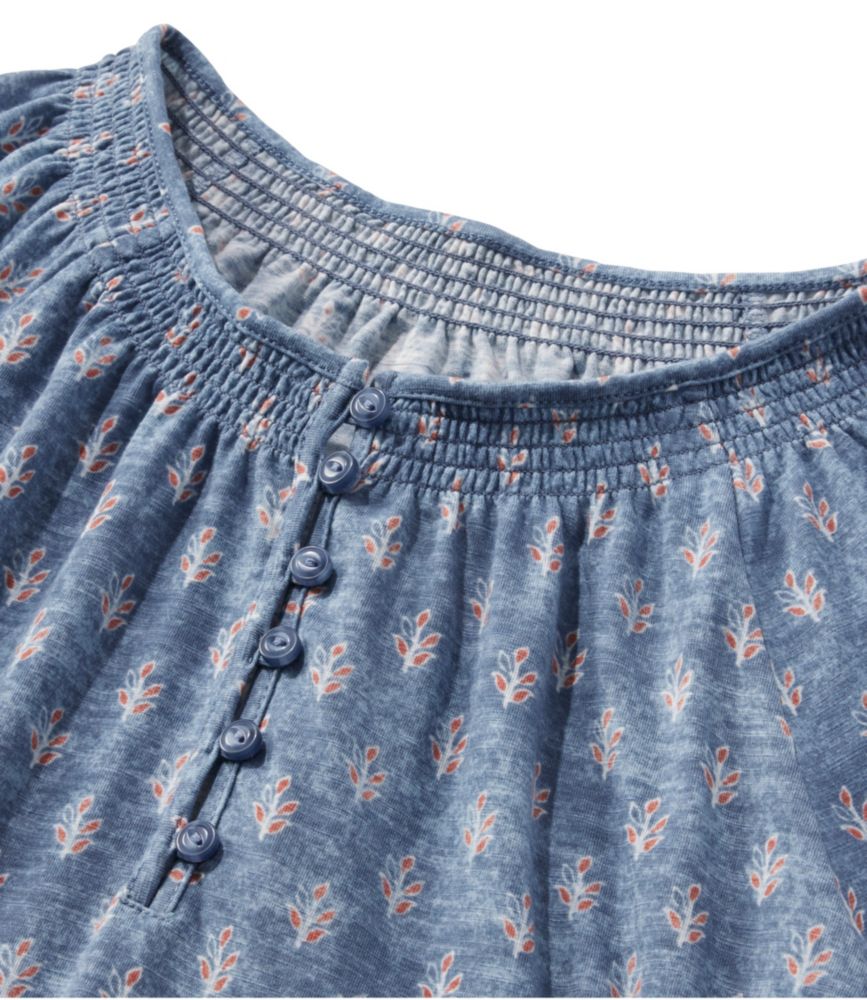 Women's Camden Hills Tee, Three-Quarter-Sleeve Print, Indigo Sunwashed Batik, small image number 4