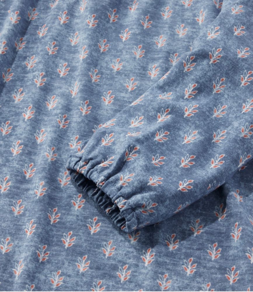 Women's Camden Hills Tee, Three-Quarter-Sleeve Print, Indigo Sunwashed Batik, small image number 5