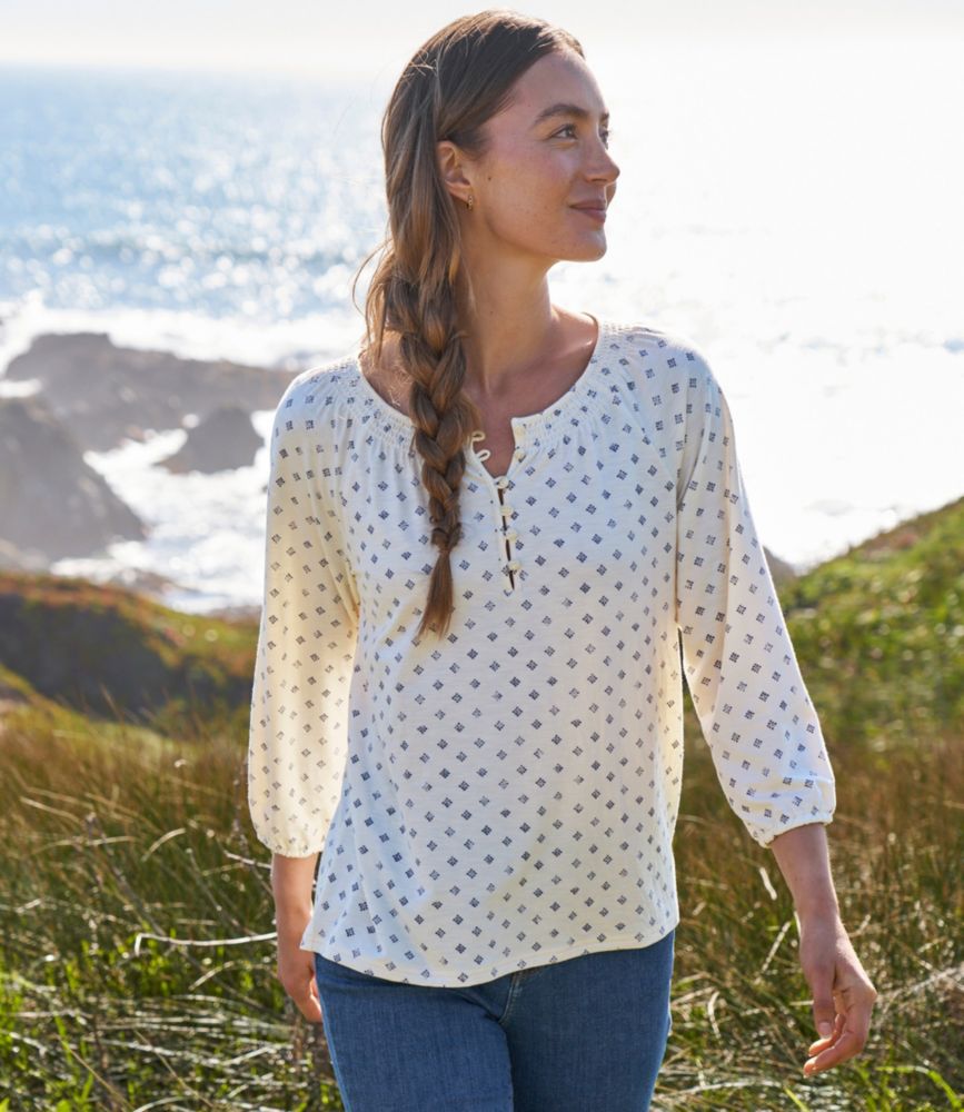 Women's Camden Hills Tee, Three-Quarter-Sleeve Print | Tees