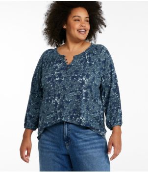 Women's Camden Hills Tee, Three-Quarter-Sleeve Print