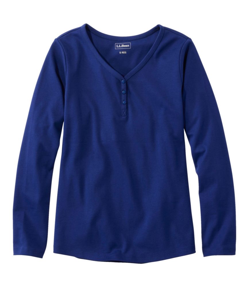 Women's L.L.Bean V-Neck Henley, Long-Sleeve