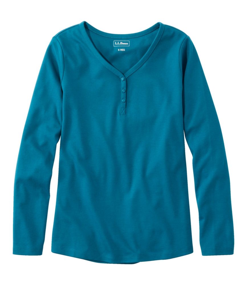 Women's L.L.Bean V-Neck Henley, Long-Sleeve