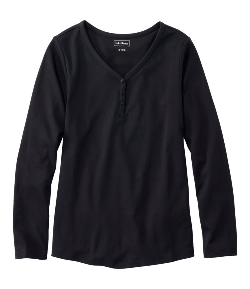 Women's L.L.Bean V-Neck Henley, Long-Sleeve