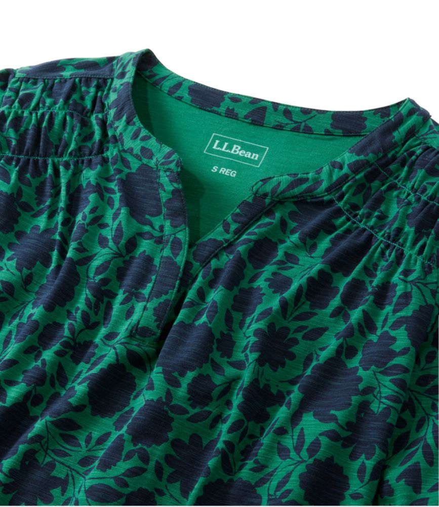 Women's Camden Hills Tee, Long-Sleeve Print, Emerald Spruce Block Floral, small image number 4