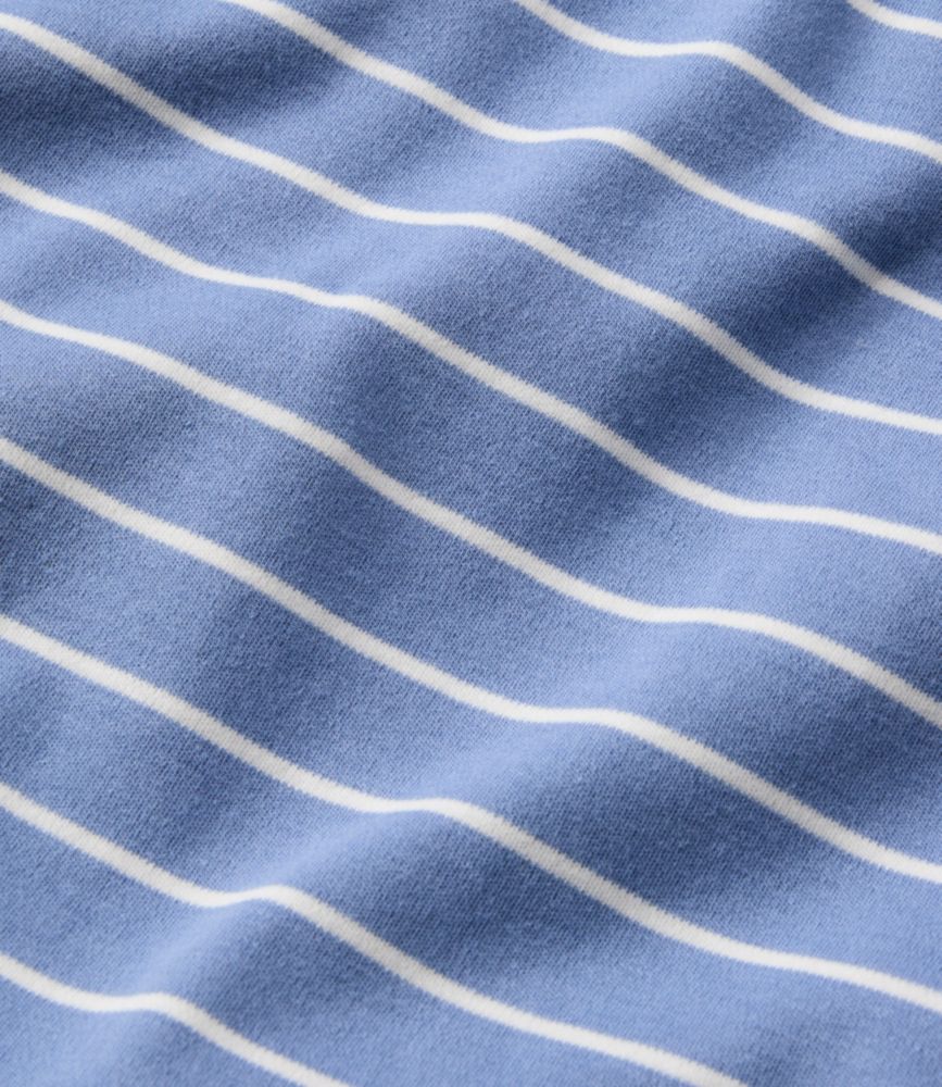 Women's L.L.Bean V-Neck Henley, Long-Sleeve Stripe, Deep Lake/Sea Salt, small image number 5