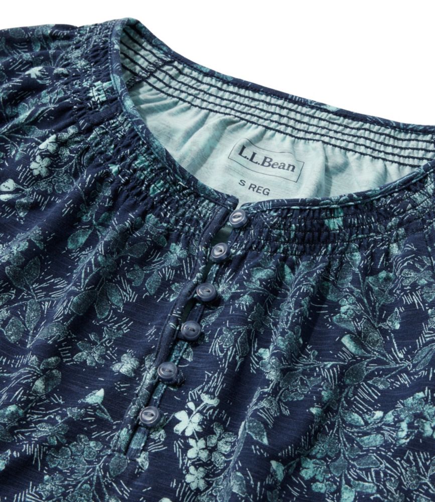 Women's Camden Hills Tee, Three-Quarter-Sleeve Print, Carbon Navy Botanical, small image number 4
