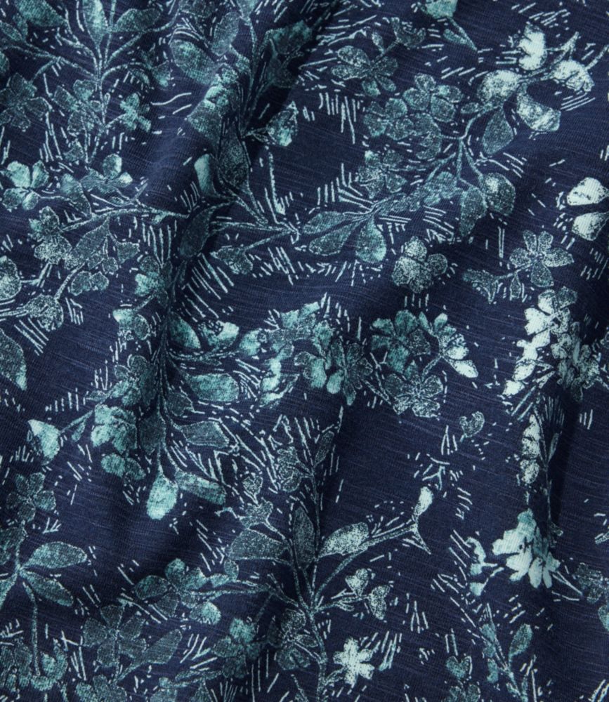Women's Camden Hills Tee, Three-Quarter-Sleeve Print, Carbon Navy Botanical, small image number 6