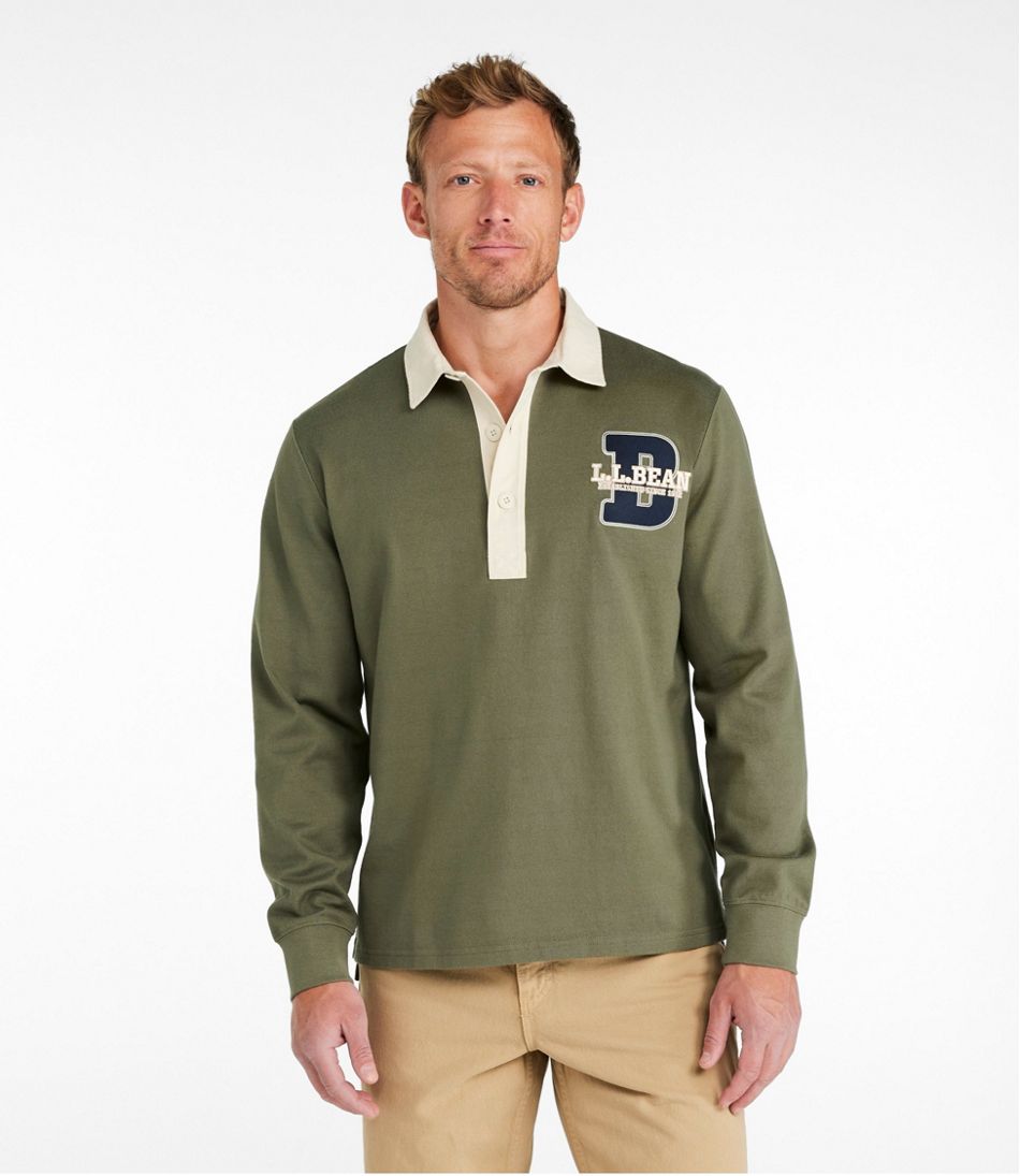 Men's Bean's Vintage Soft Rugby, Embroidered | Shirts at Men's Bean's Vintage Soft Rugby, Embroidered | Shirts at