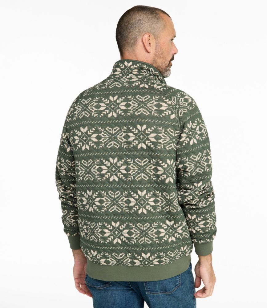 Men's Bean's Quilted Sweatshirt, Mockneck, Print