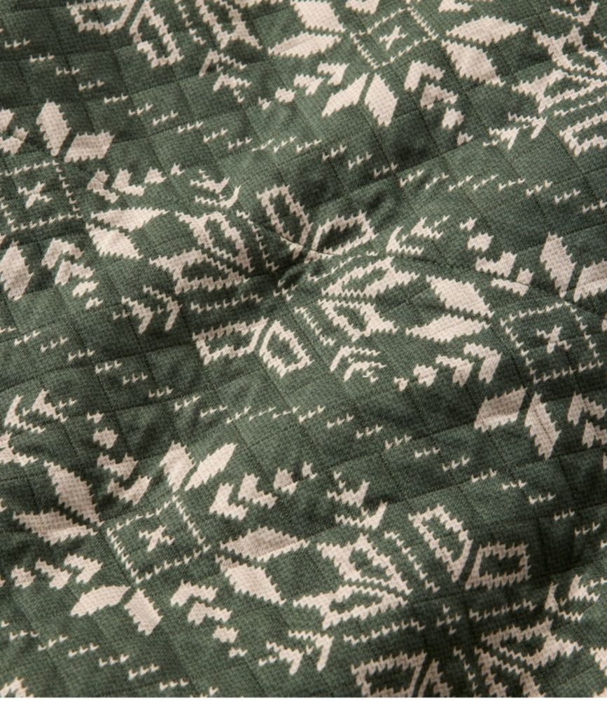 Men's Bean's Quilted Sweatshirt, Mockneck, Print