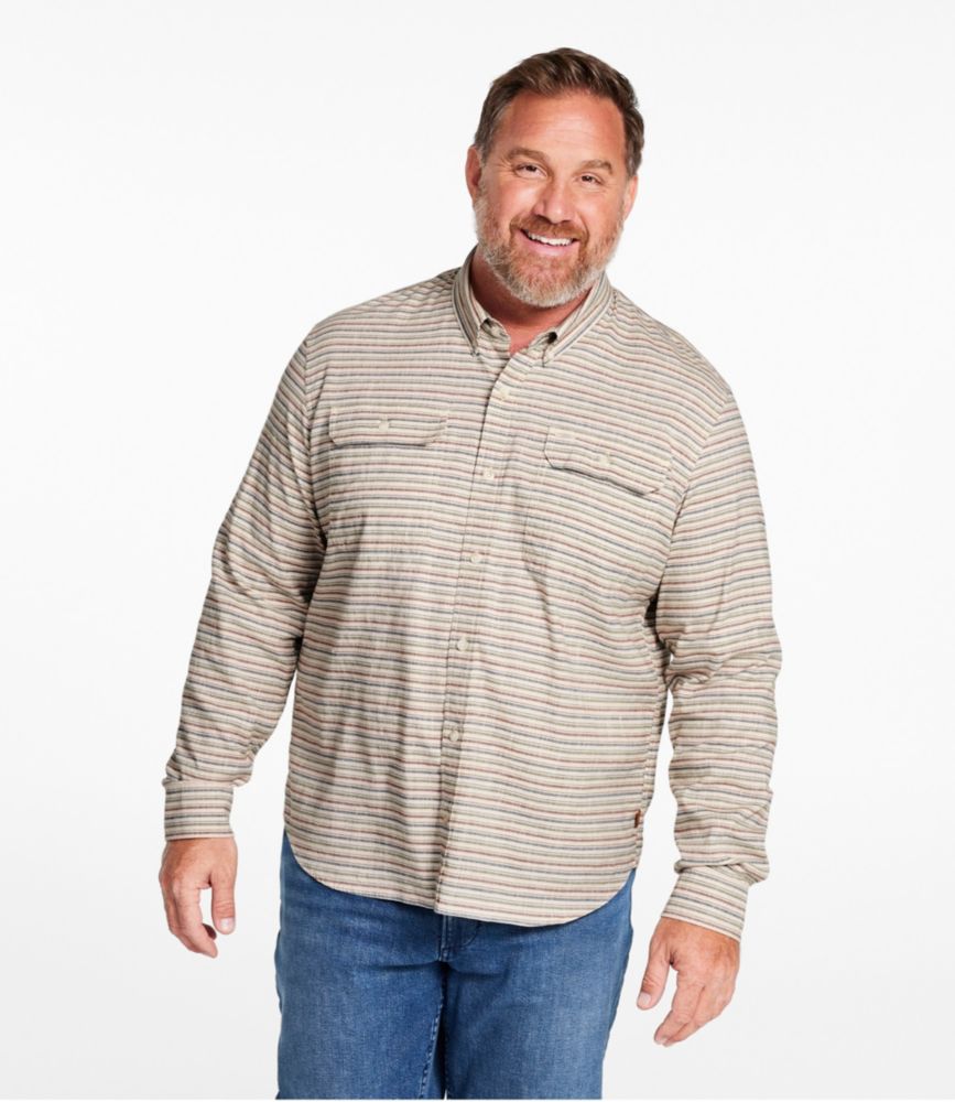 Men's Stonecoast Hemp Shirt, Long-Sleeve, Slightly Fitted Untucked Fit, Stripe