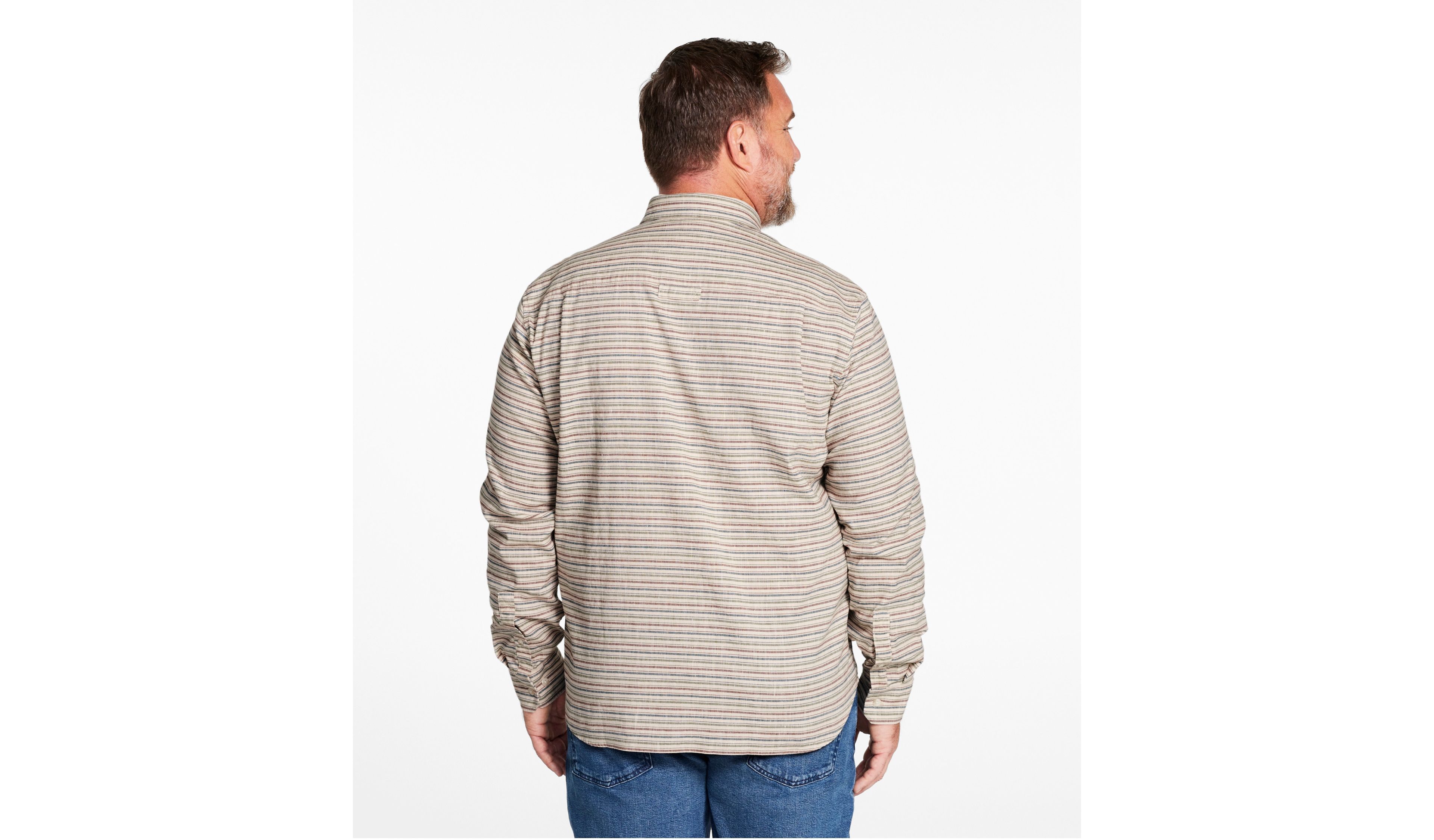 Men's Stonecoast Hemp Shirt, Slightly Fitted, Long-Sleeve, Stripe