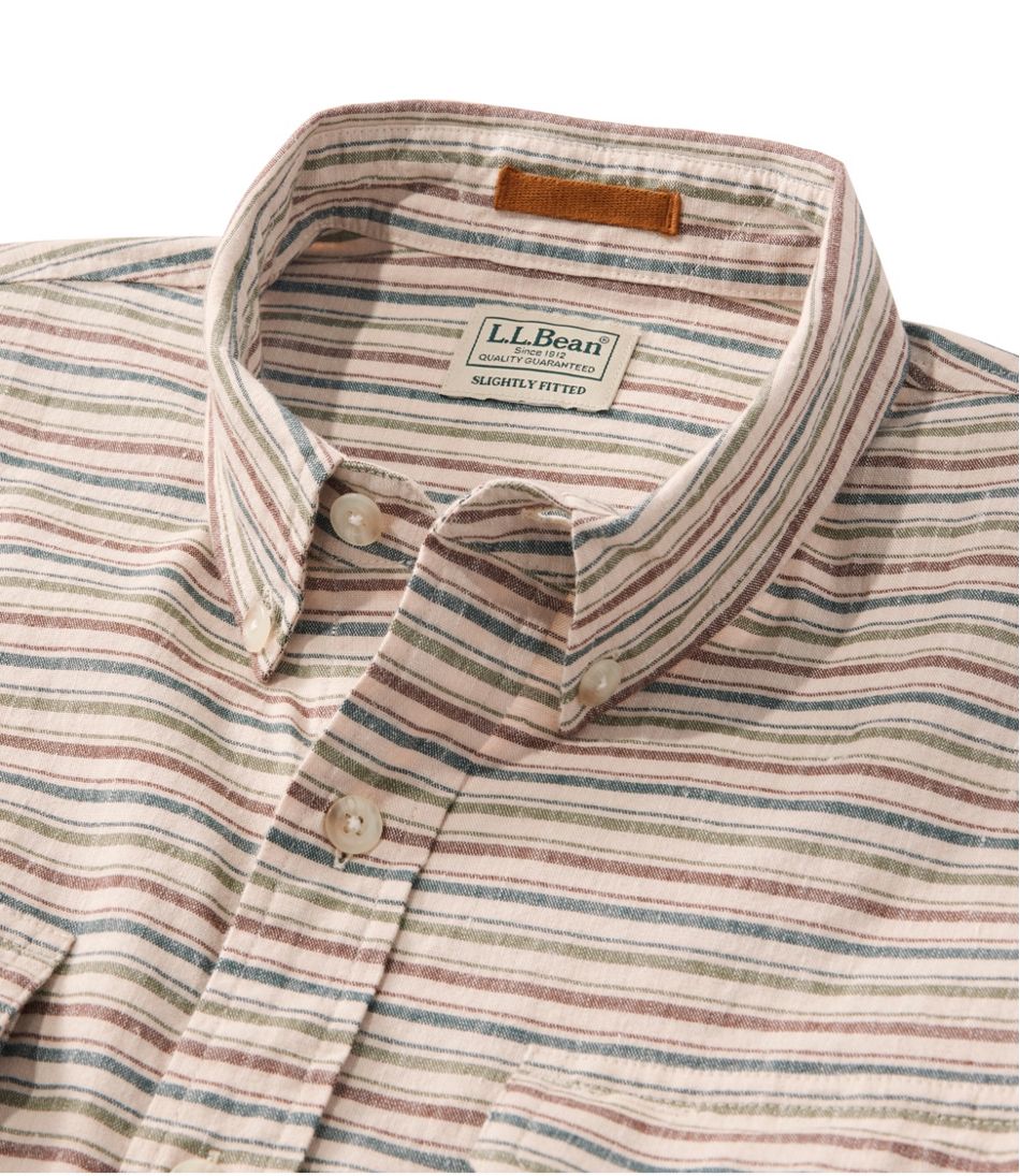 Men's Stonecoast Hemp Shirt, Slightly Fitted Untucked Fit, Stripe