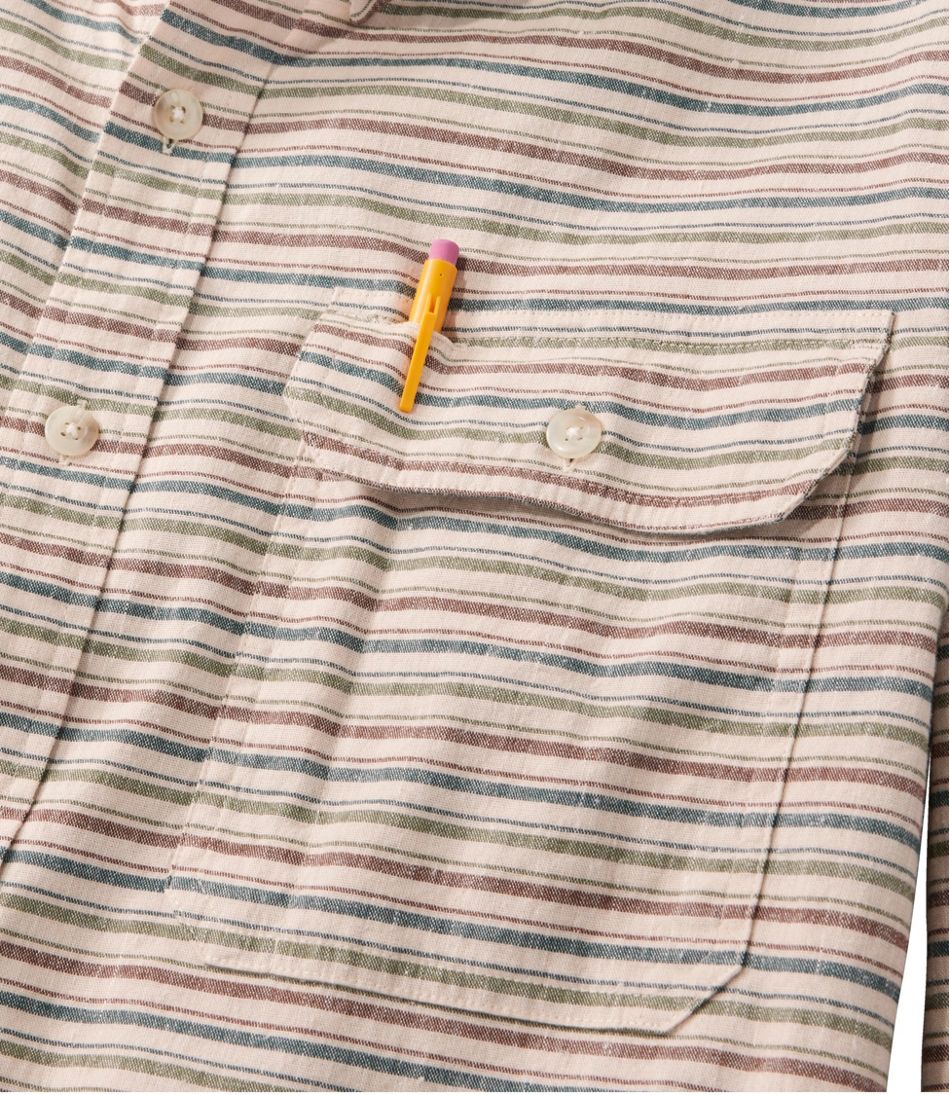 Men's Stonecoast Hemp Shirt, Slightly Fitted Untucked Fit, Stripe