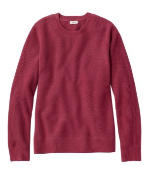 Women's Classic Cashmere Textured Sweater, Crewneck, New