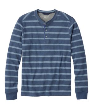 Men's Bean's Vintage Soft Knit Henley, Stripe