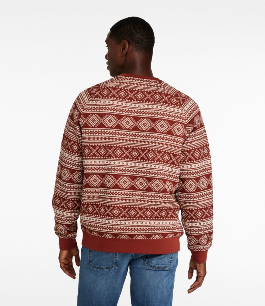 Men's Bean's Quilted Sweatshirt, Crewneck, Print
