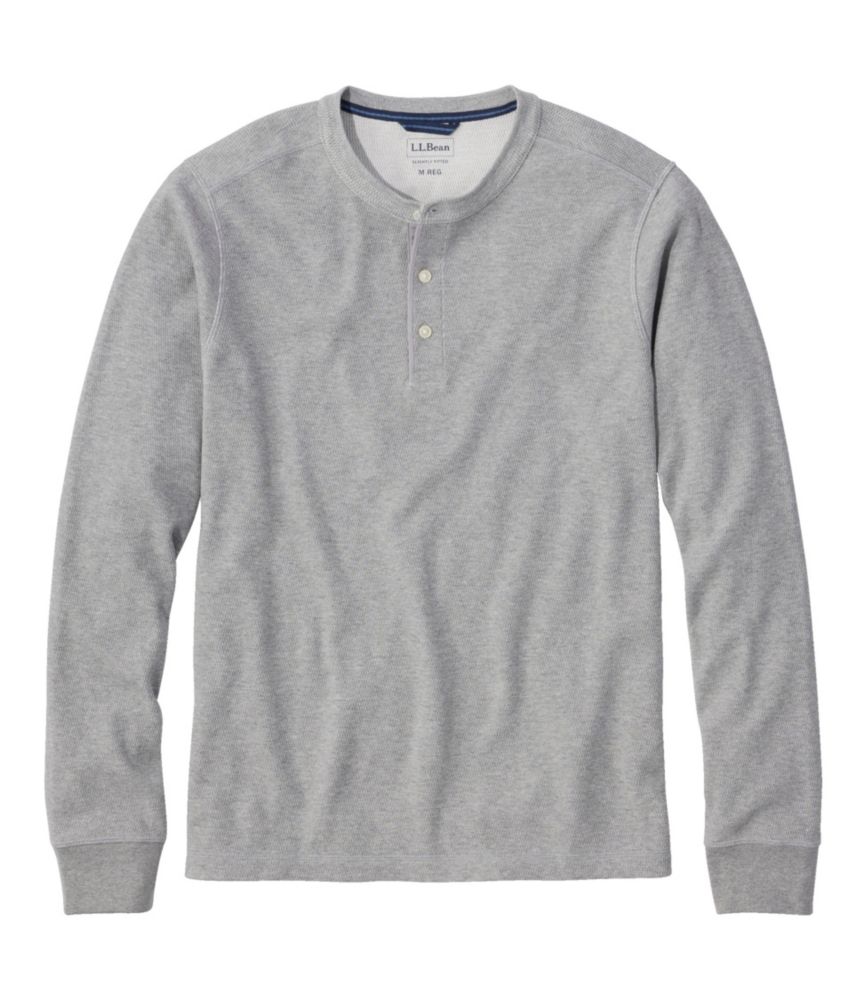 Men's Vintage Soft Knit Henley Gray Heather XXXL, Cotton L. L.Bean