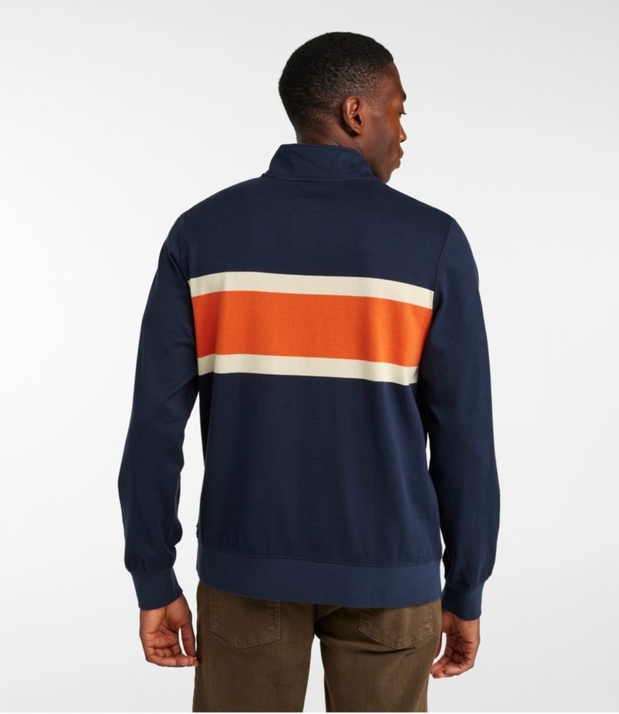 Men's Bean's Vintage Soft Rugby, Mockneck, Chest Stripe, Classic Navy/Sailcloth, small image number 3