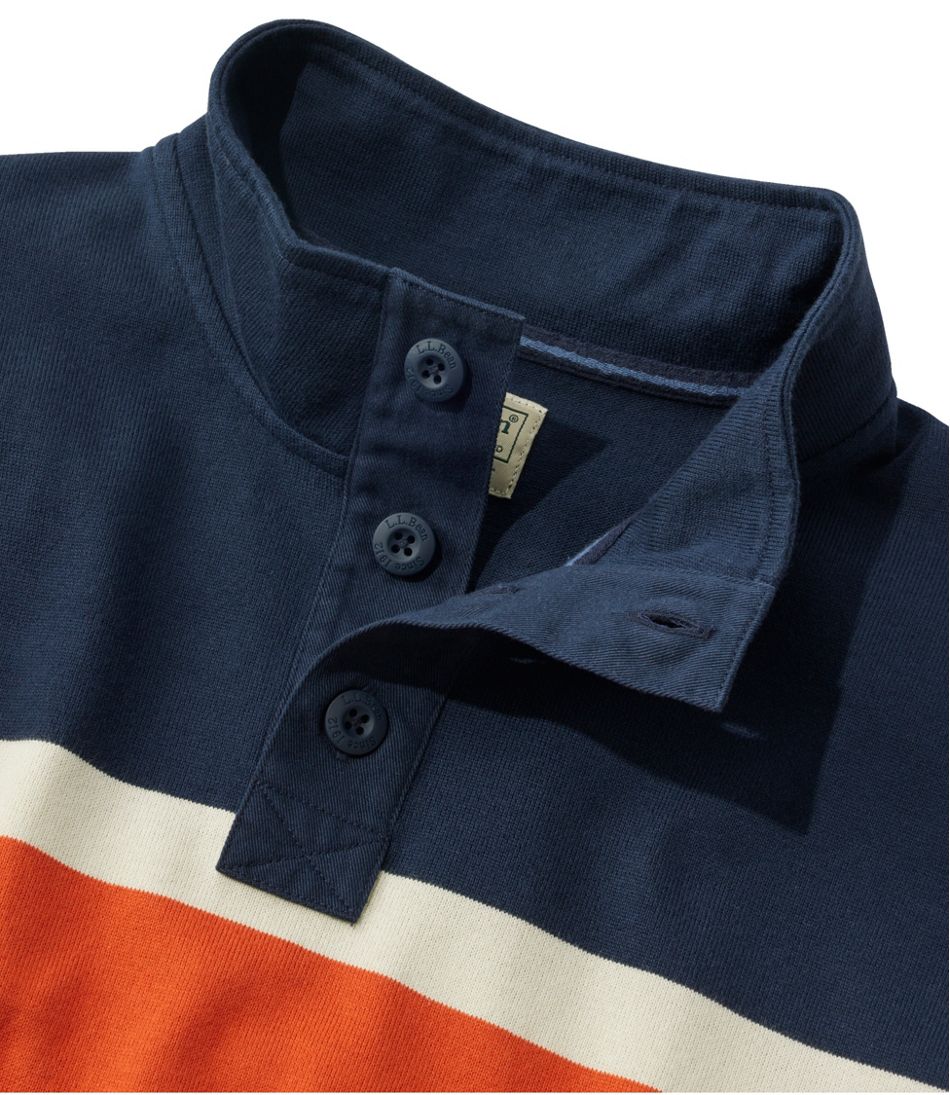 Men's Bean's Vintage Soft Rugby, Mockneck, Chest Stripe Men's Bean's Vintage Soft Rugby, Mockneck, Chest Stripe