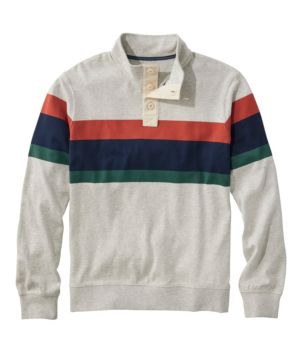 Men's Bean's Vintage Soft Rugby, Mockneck, Chest Stripe