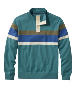 Men's Bean's Vintage Soft Rugby, Mockneck, Chest Stripe