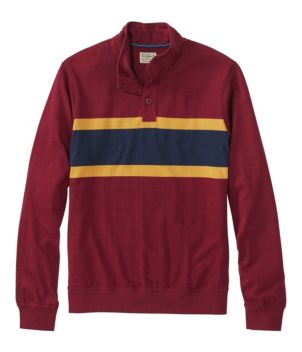 Men's Bean's Vintage Soft Rugby, Mockneck, Chest Stripe