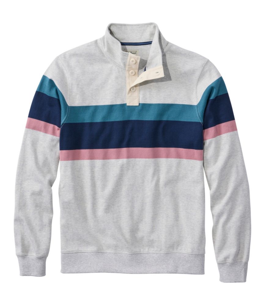 Men's Bean's Vintage Soft Rugby, Mockneck, Chest Stripe