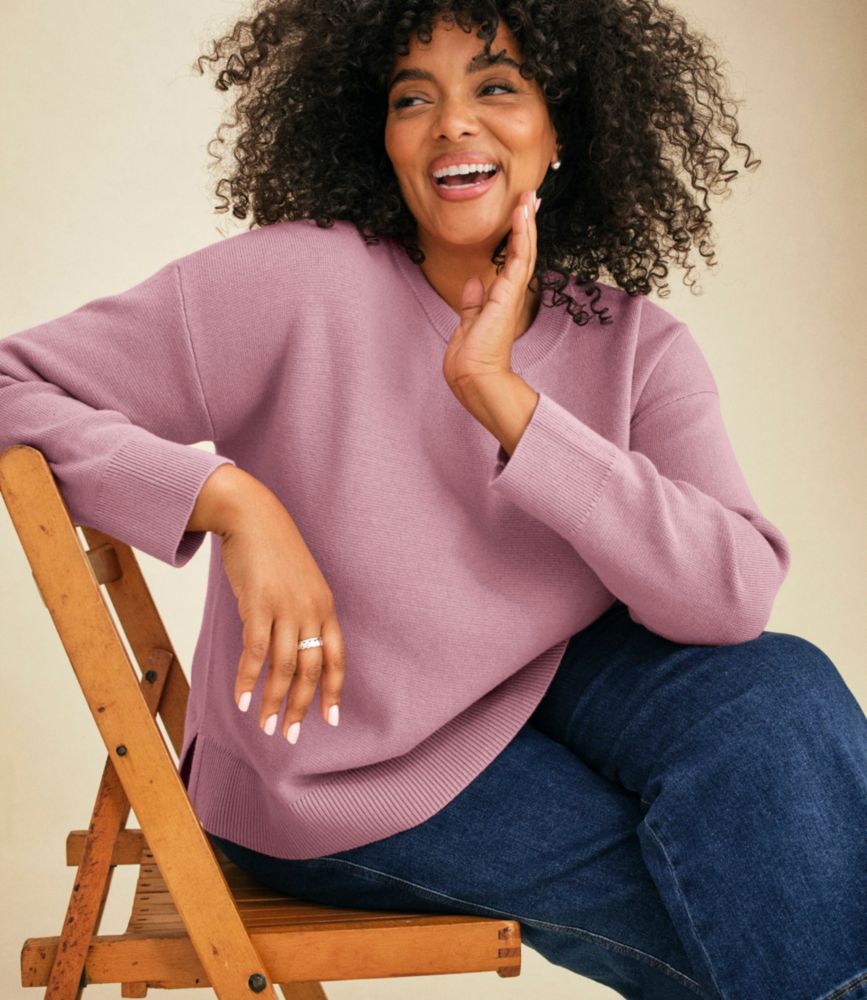 Women's Wicked Soft Cotton/Cashmere Crewneck Sweater, Camel Brown Heather, small image number 7