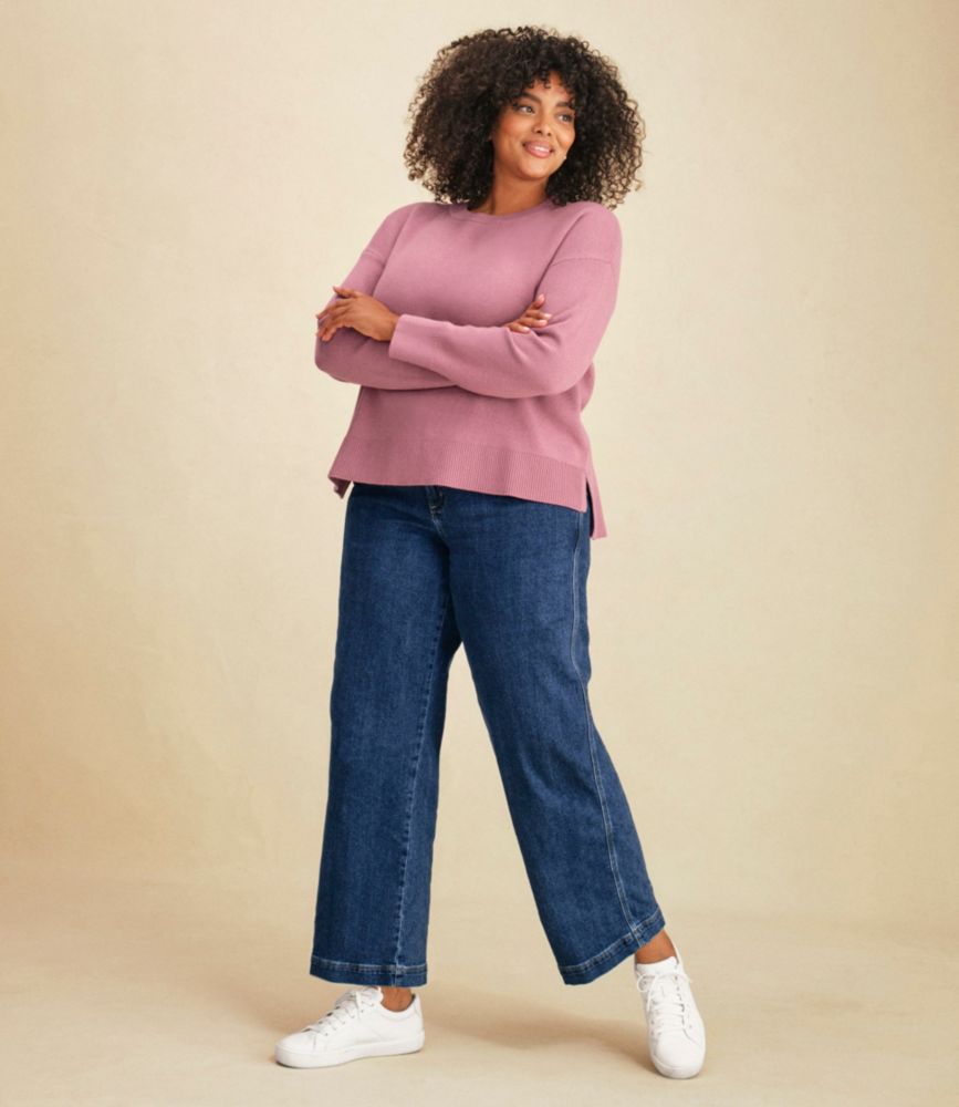 Women's Wicked Soft Cotton/Cashmere Crewneck Sweater, Camel Brown Heather, small image number 8