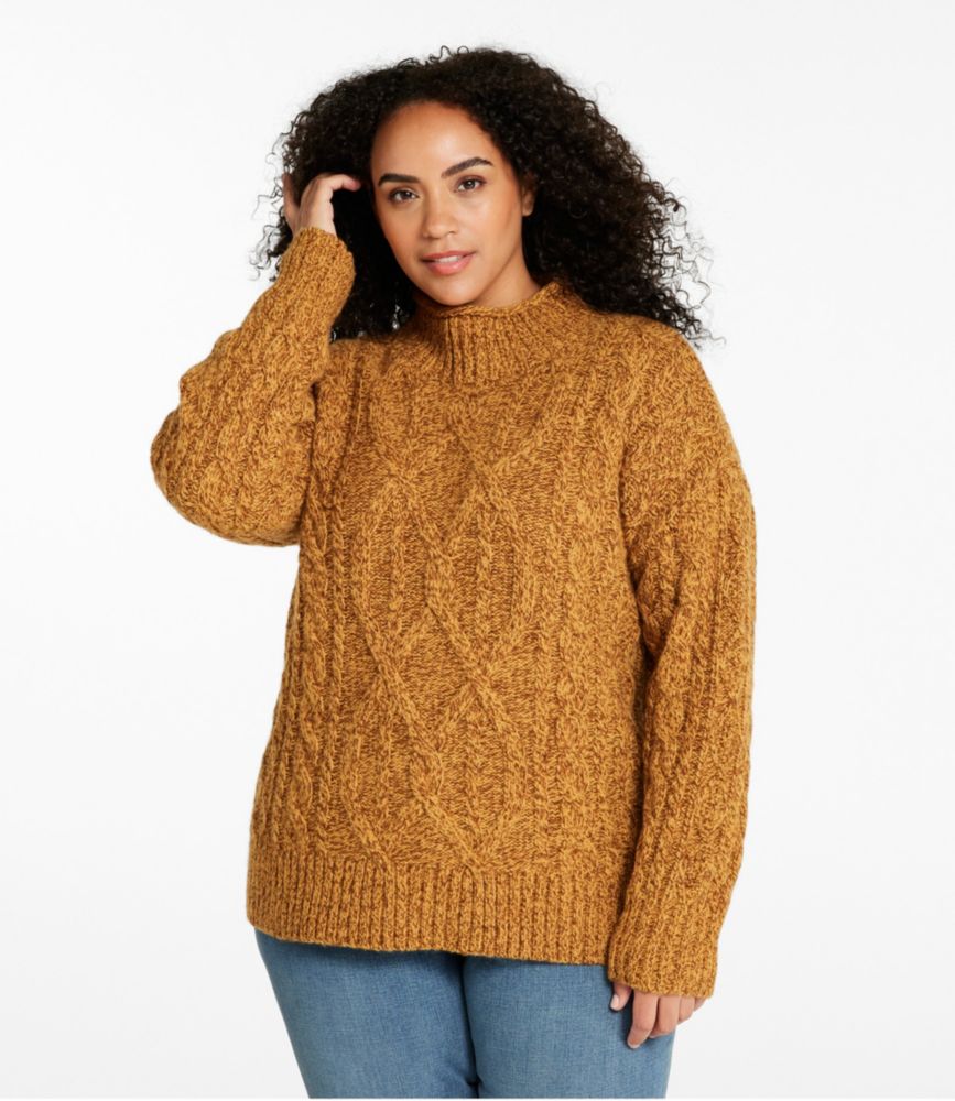 Women's 1912 Heritage Wool Blend Mockneck Sweater, Charcoal Marl, small image number 2