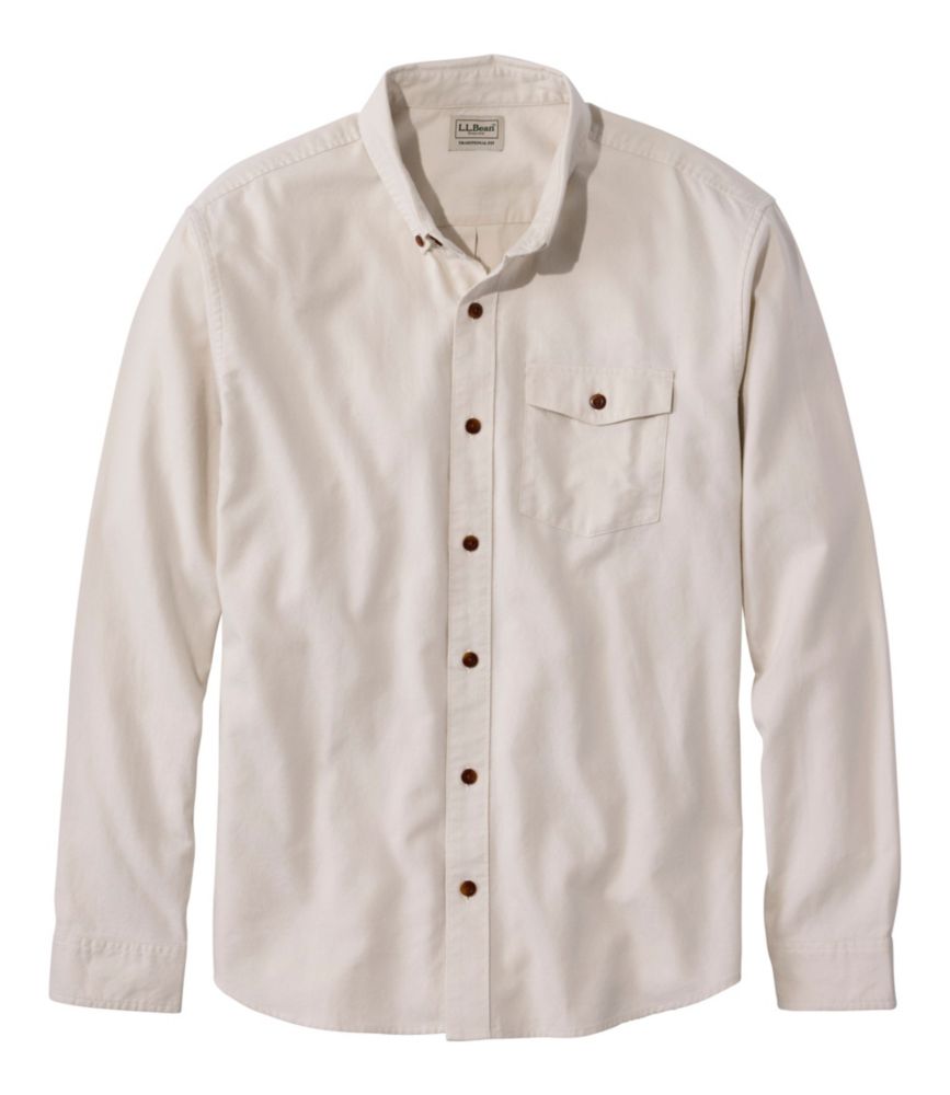 Men's Brushed Jaspé Twill Shirt, Traditional Untucked Fit