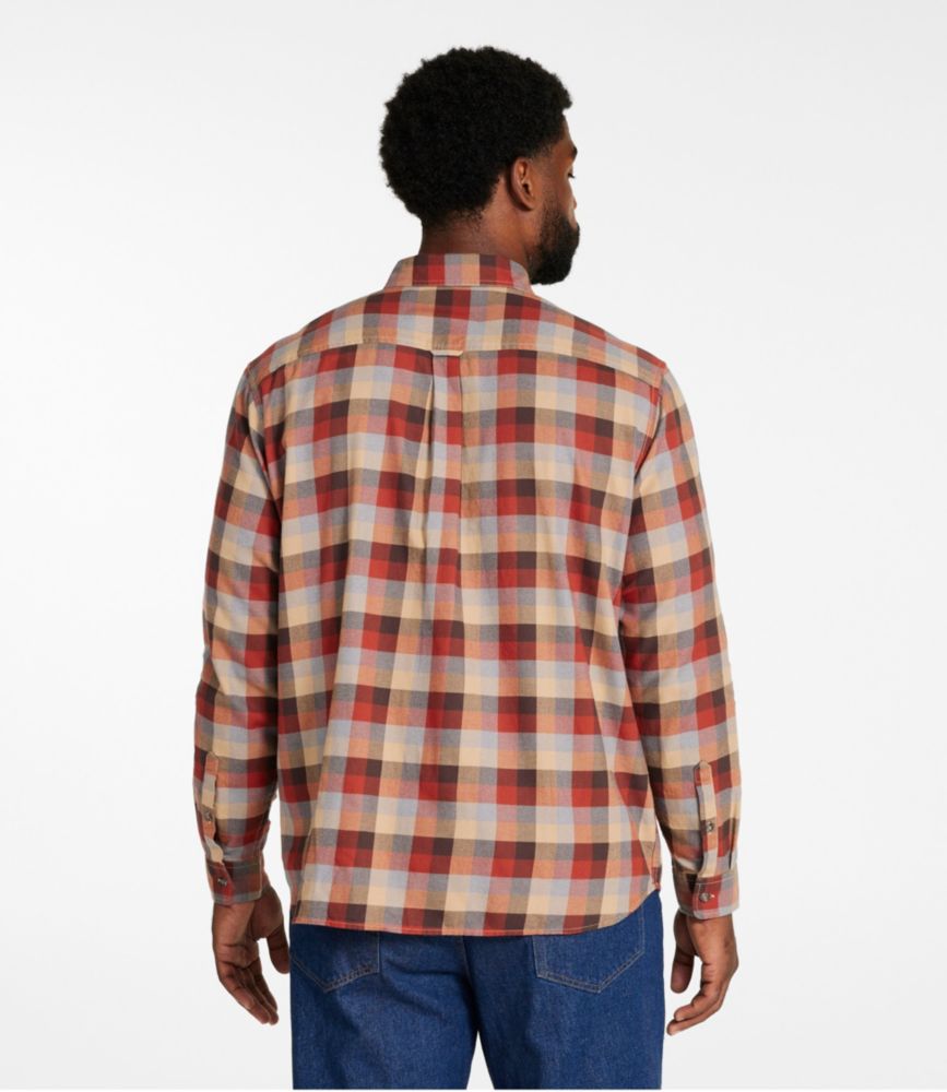 Men's Brushed Jaspé Twill Shirt, Plaid, Traditional Untucked Fit