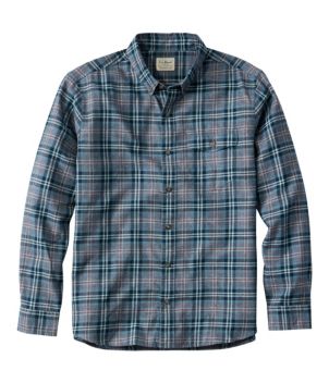 Men's Brushed Jaspé Twill Shirt, Plaid, Traditional Untucked Fit