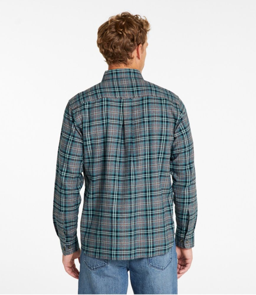 Men's Brushed Jaspé Twill Shirt, Plaid, Traditional Untucked Fit