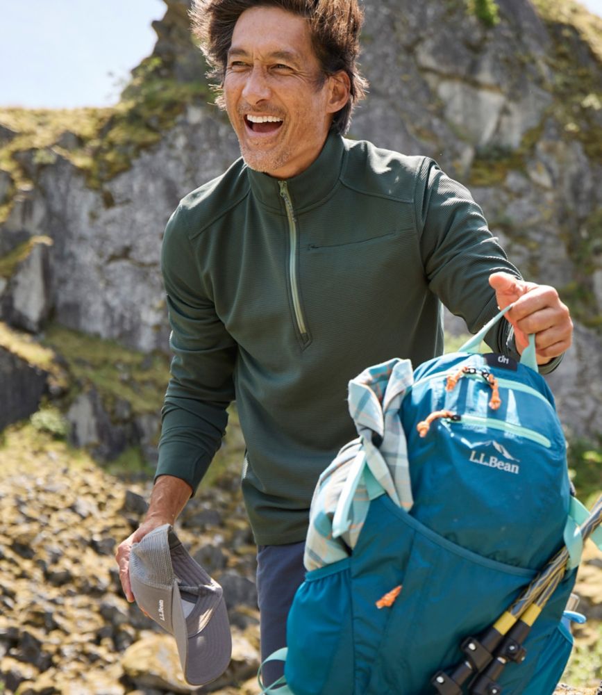 Men's VentureStretch Ottoman-Rib Pullover, Quarter-Zip, Weathered Oak, small image number 11