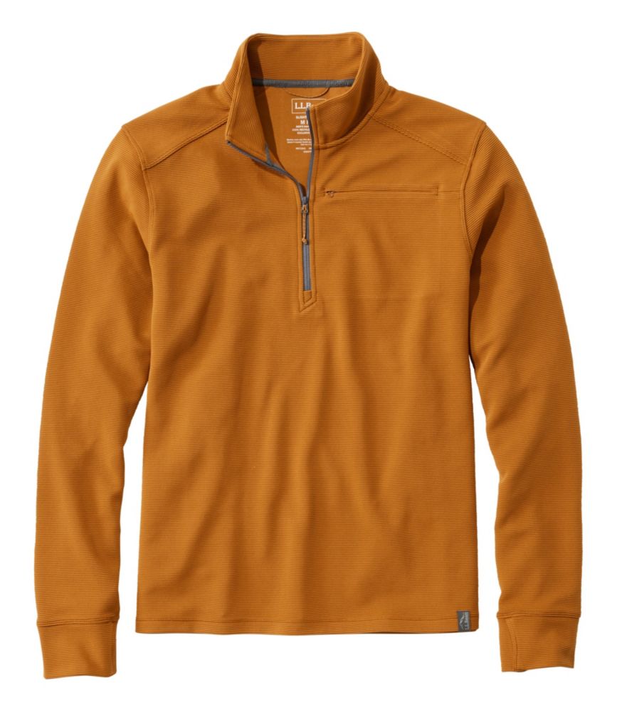 Men's VentureStretch Ottoman-Rib Pullover, Quarter-Zip